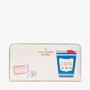 Kate Spade Coffee Break Large Slim Bifold Wallet